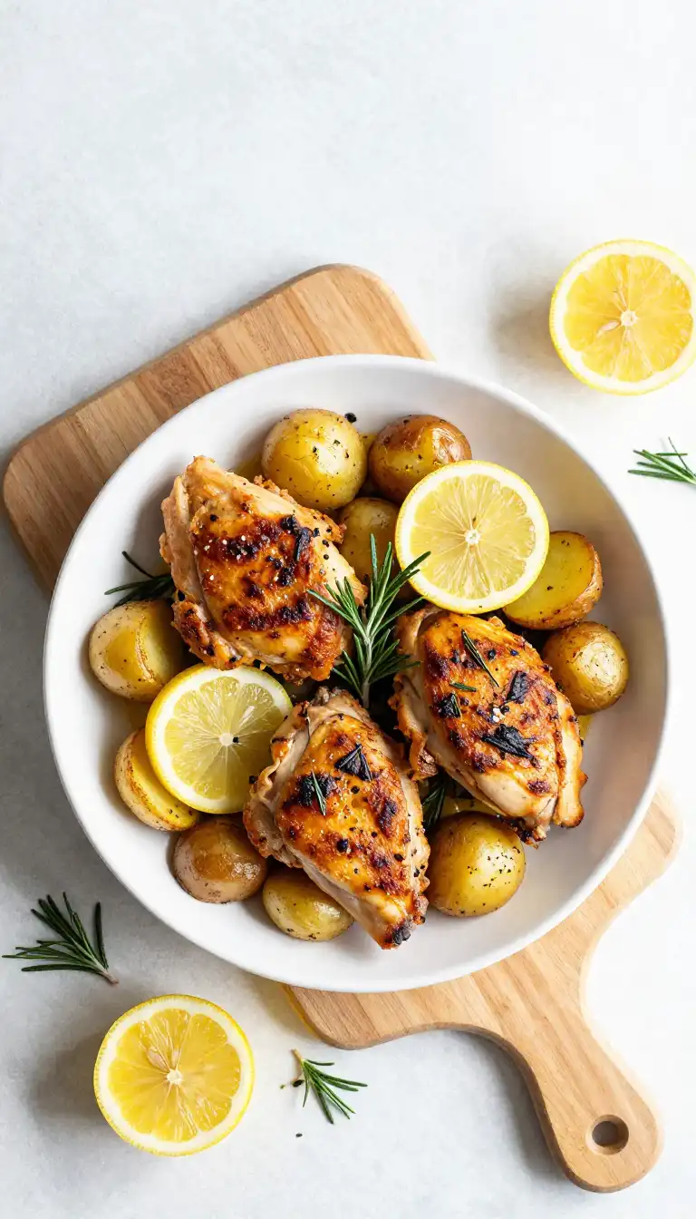 Easy Sheet Pan Lemon Herb Chicken and Potatoes - Dinner Recipes Recipe | Slapid