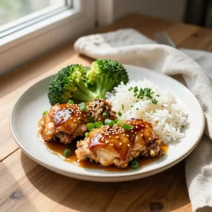 Step by step Easy Slow Cooker Honey Garlic Chicken Thighs Dinner