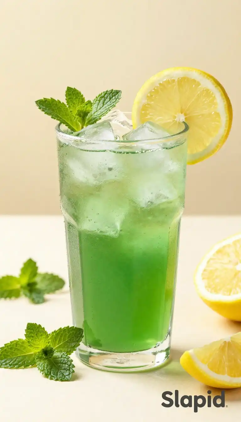 Refreshing Iced Green Tea Lemonade with Mint - Beverages Recipe | Slapid