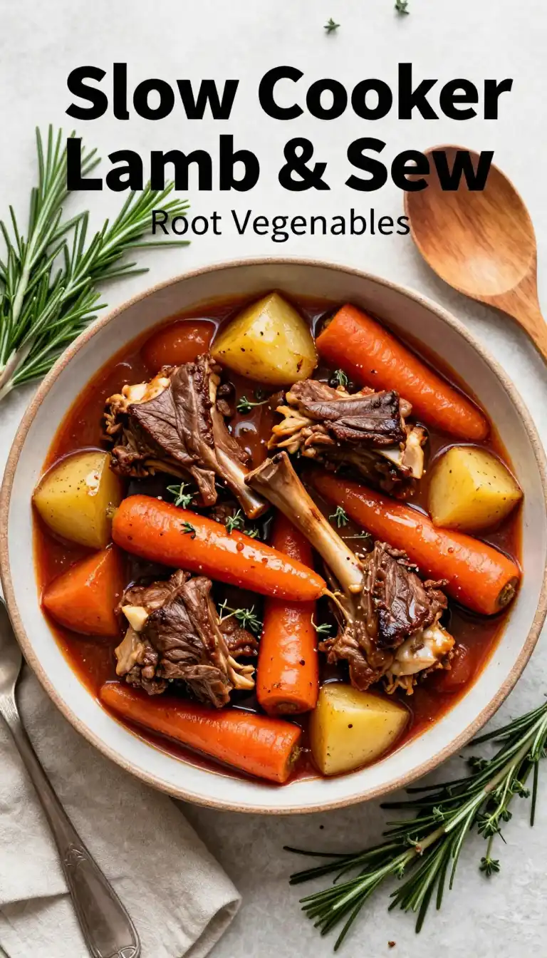Slow Cooker Lamb Shank Stew with Root Vegetables - Beef & Lamb Recipes Recipe | Slapid