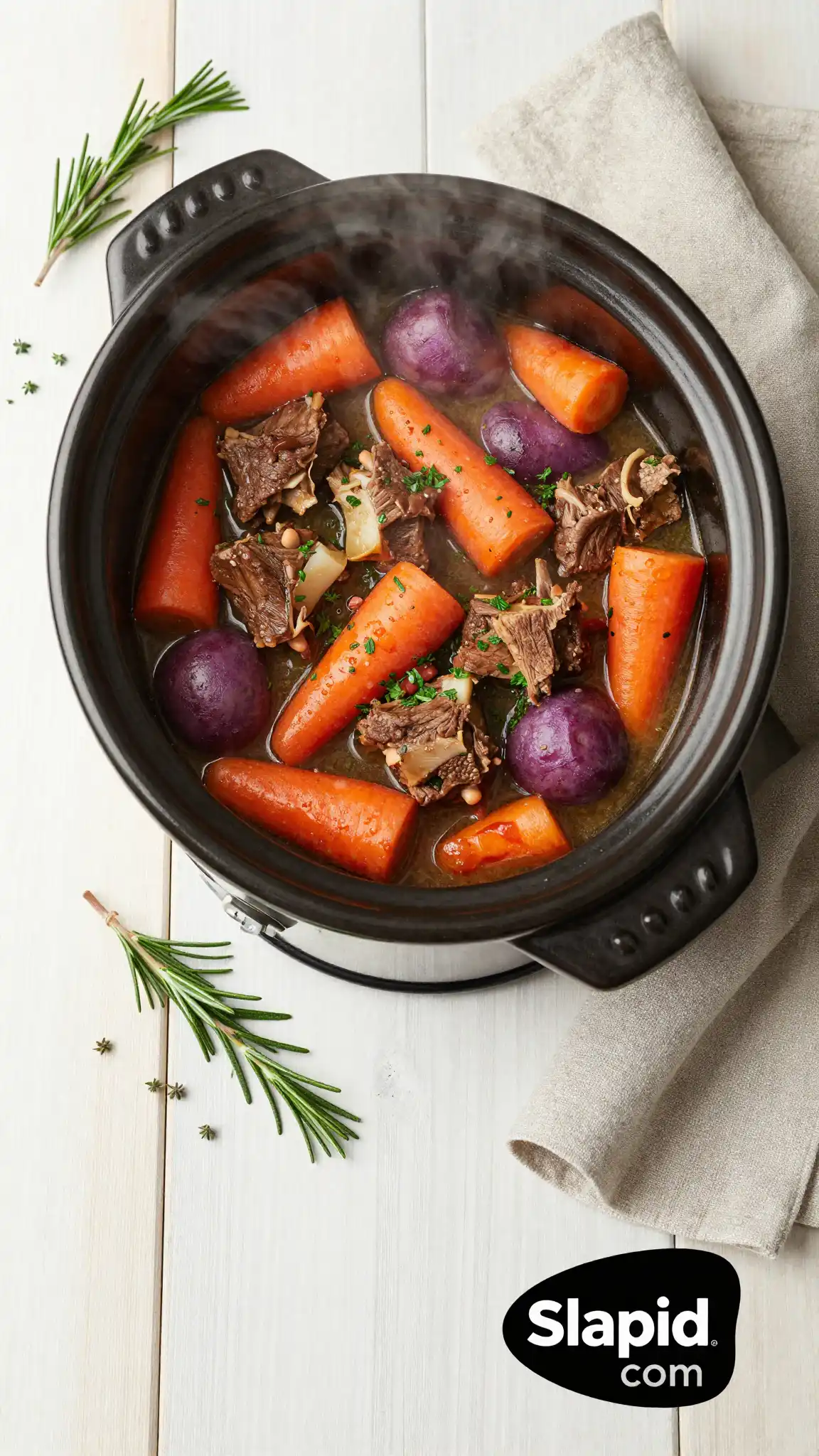 Slow Cooker Lamb Stew with Root Vegetables and Herbs - Beef & Lamb Recipes Recipe | Slapid