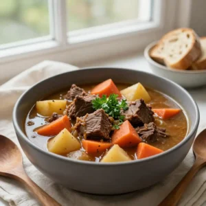 Step by step Slow Cooker Tender Beef Stew with Root Vegetables