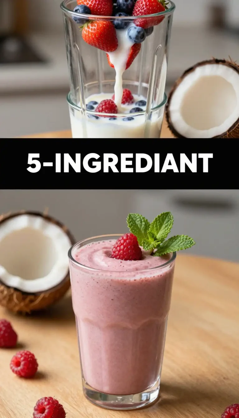 3-Ingredient Berry Coconut Smoothie