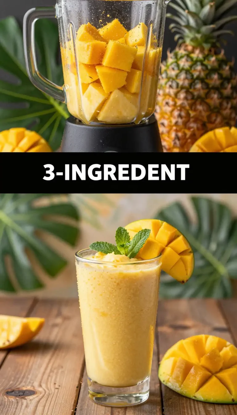 3-Ingredient Mango Pineapple Smoothie