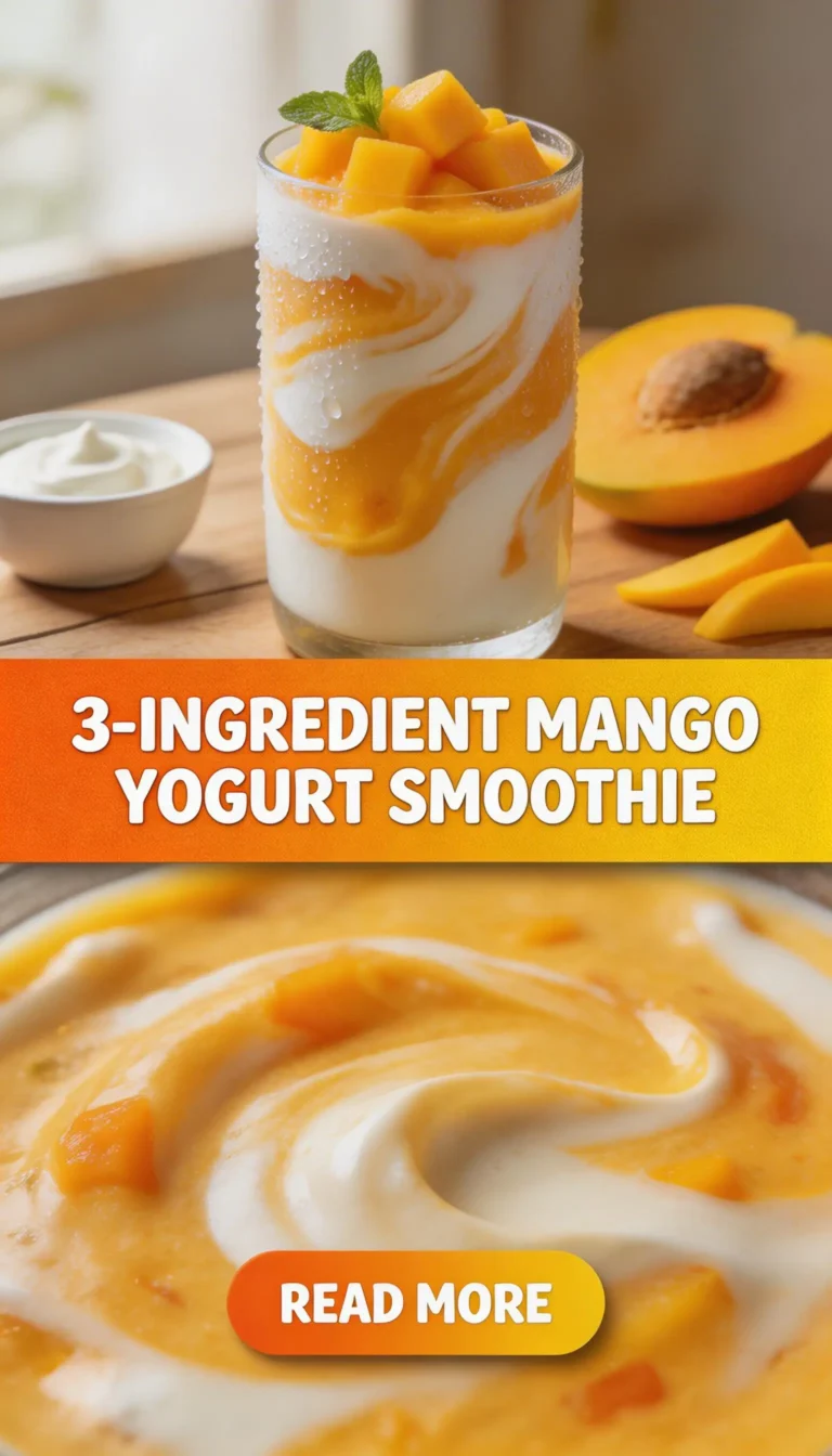 3-Ingredient Mango Yogurt Smoothie