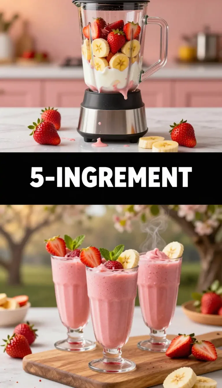 3-Ingredient Strawberry Banana Smoothie