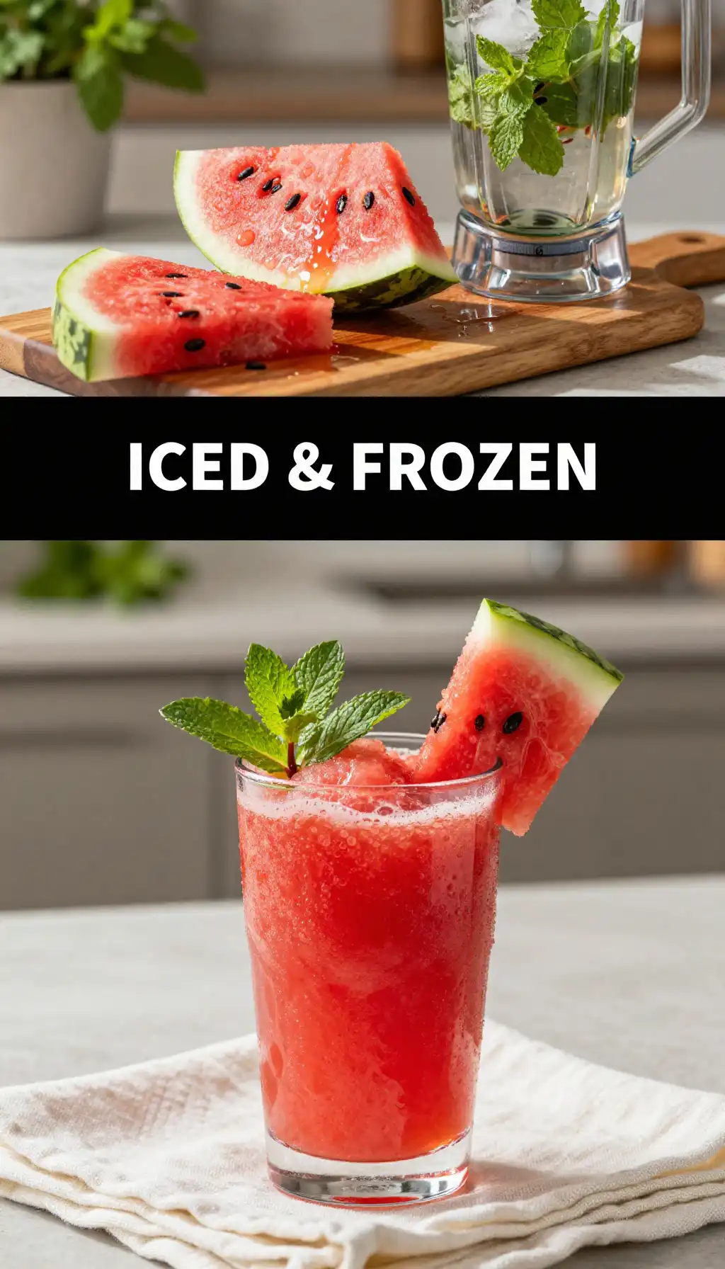 3-Ingredient Watermelon Slushie for Summer Hydration pinterest pin