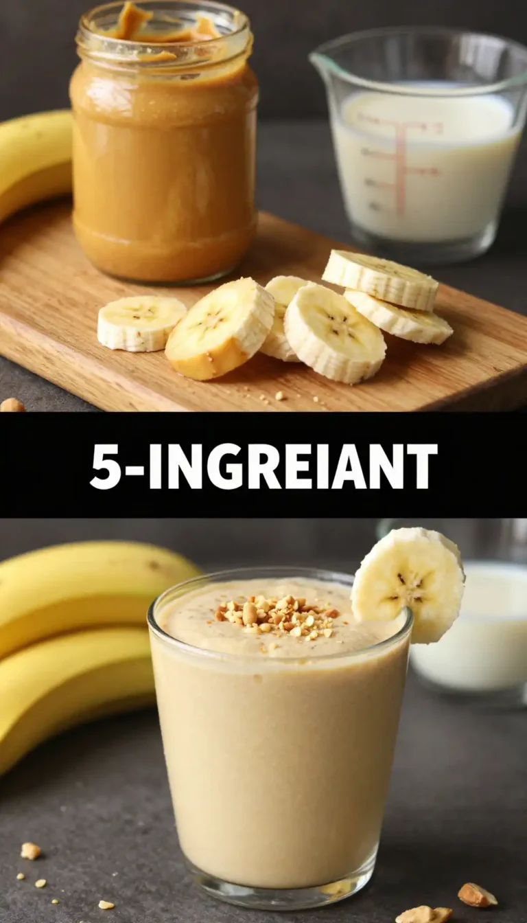 5-Ingredient Banana Peanut Butter Smoothie