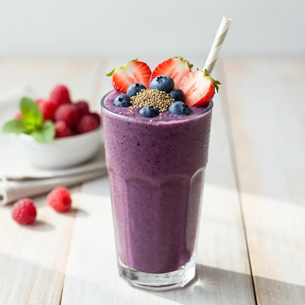 5-Ingredient Berry Blast Smoothie for Busy Mornings plated dish
