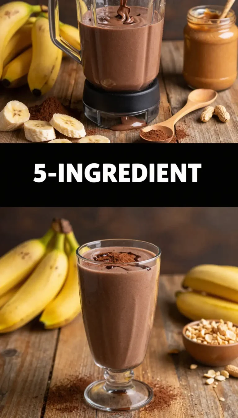 5-Ingredient Chocolate Peanut Butter Smoothie