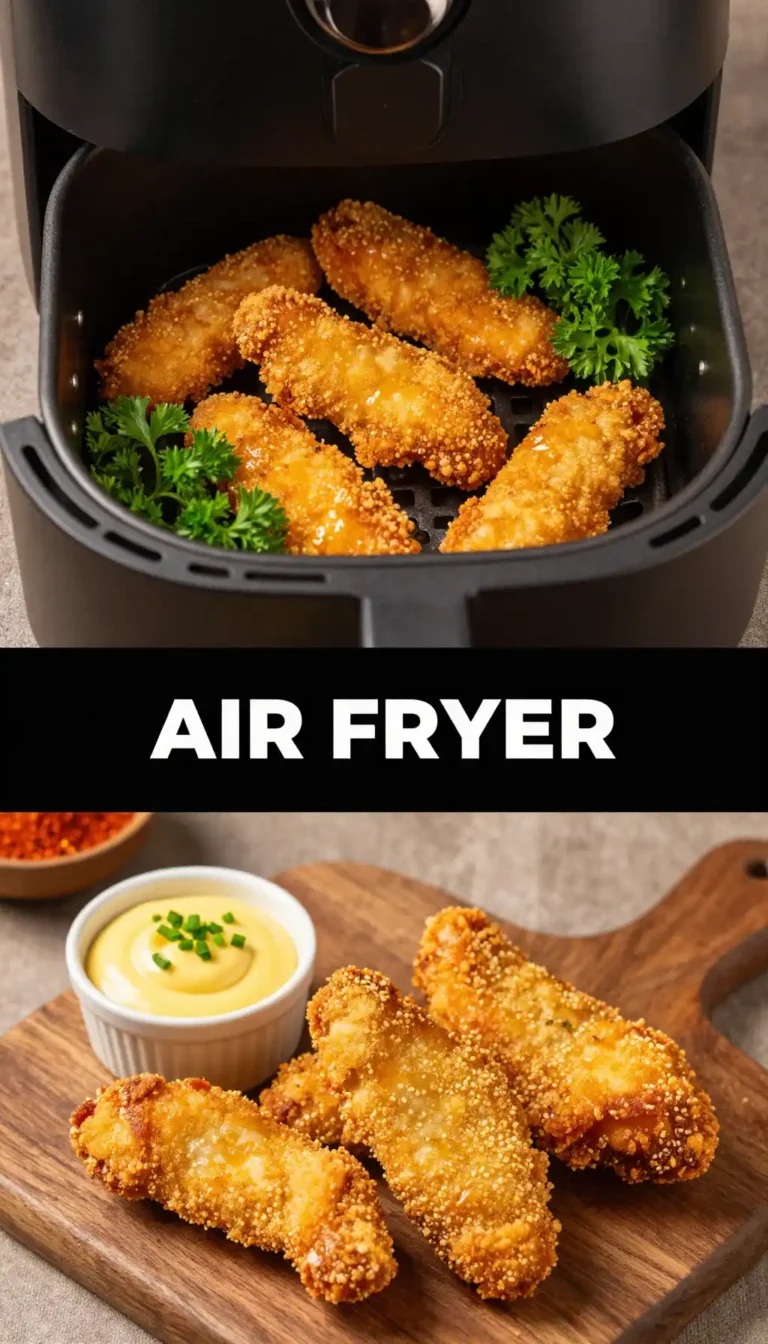 Air Fryer Chicken Tenders with Honey Mustard Dip