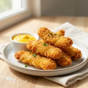 Crispy Air Fryer Chicken Tenders & Honey Mustard Dip