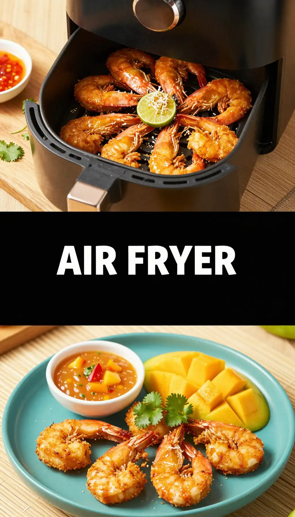 Air Fryer Coconut Shrimp with Mango Dip