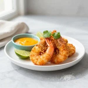 Crispy Air Fryer Coconut Shrimp with Sweet Chili Mango Dip