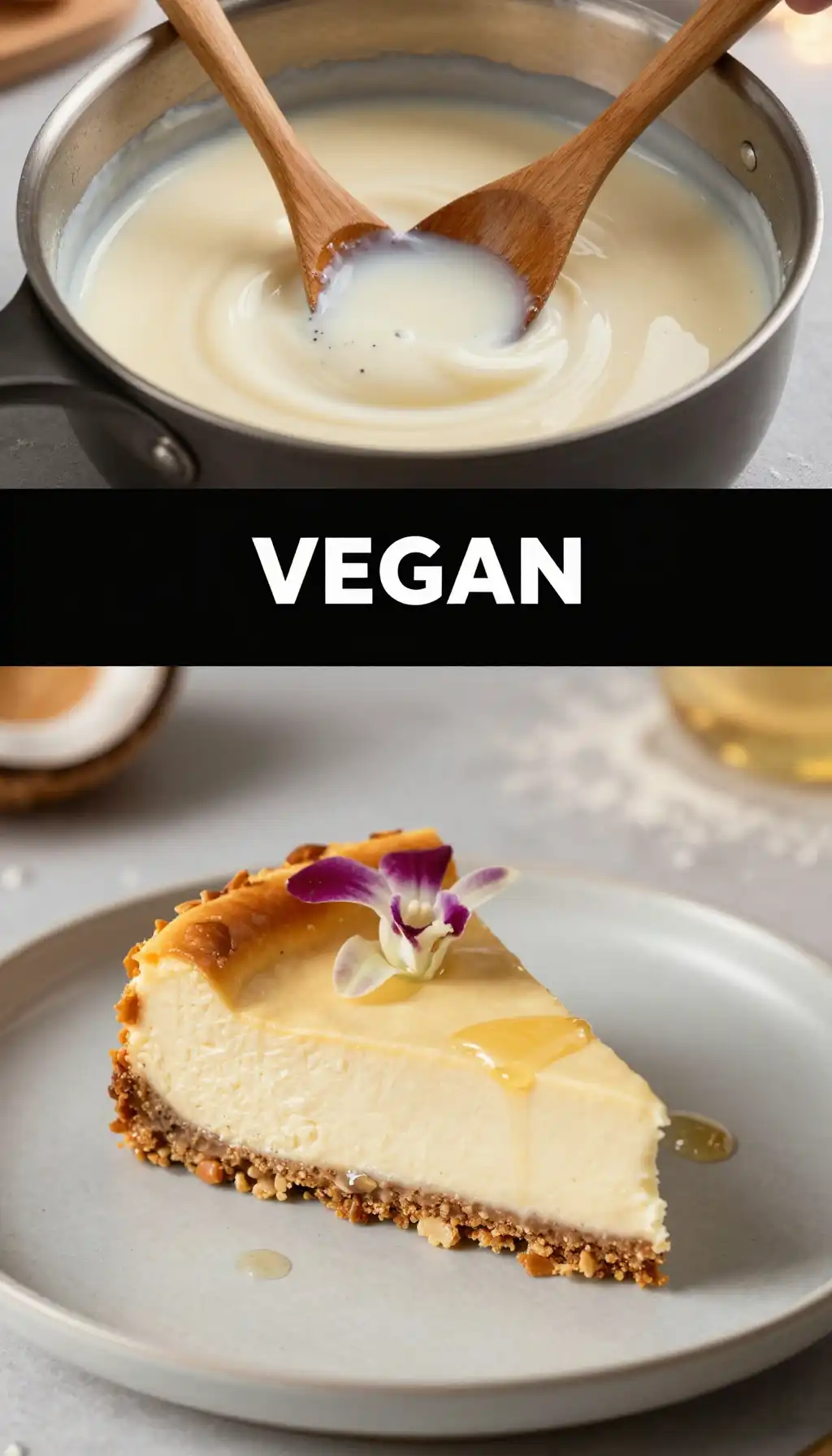 Almond Milk And Vanilla Cheesecake