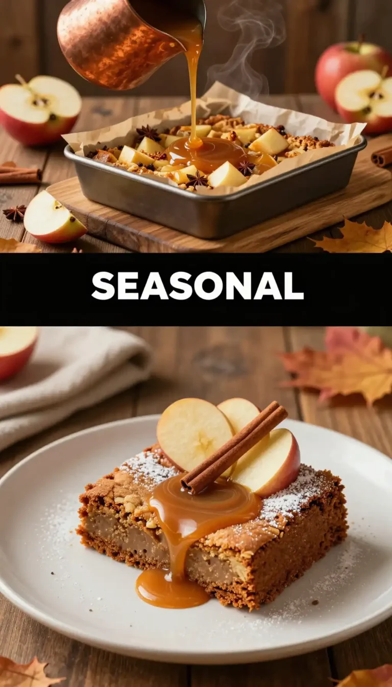 Apple Cider Caramel Blondies