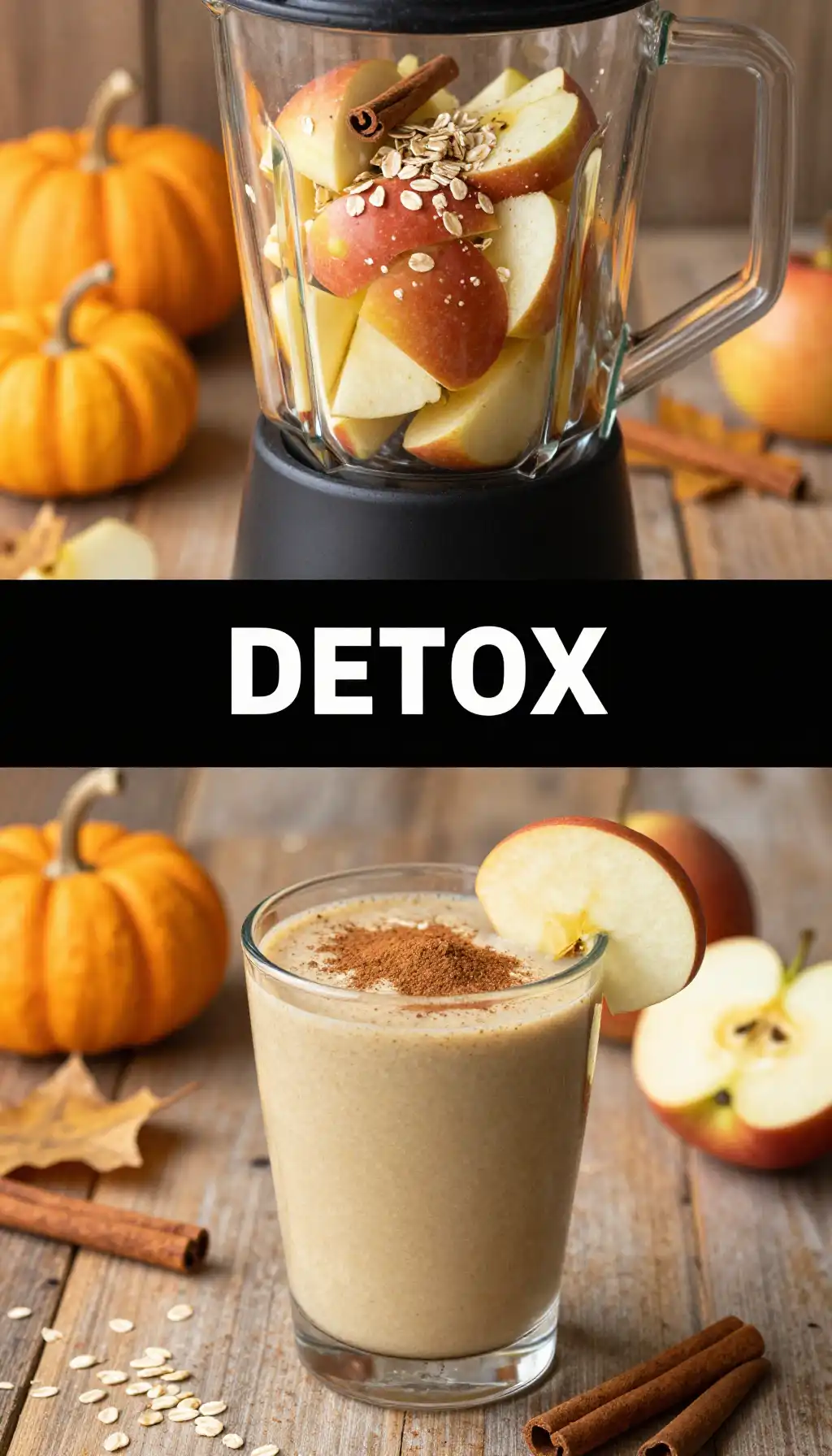 Apple Cinnamon Detox Smoothie for Fall Cleanse