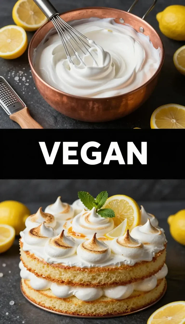 Aquafaba Meringue And Lemon Cake