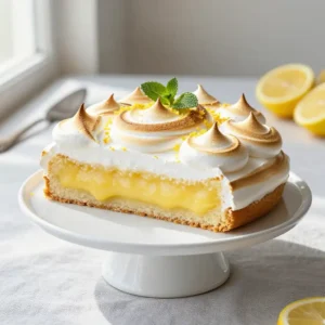 Vegan Aquafaba Meringue Lemon Cake Recipe