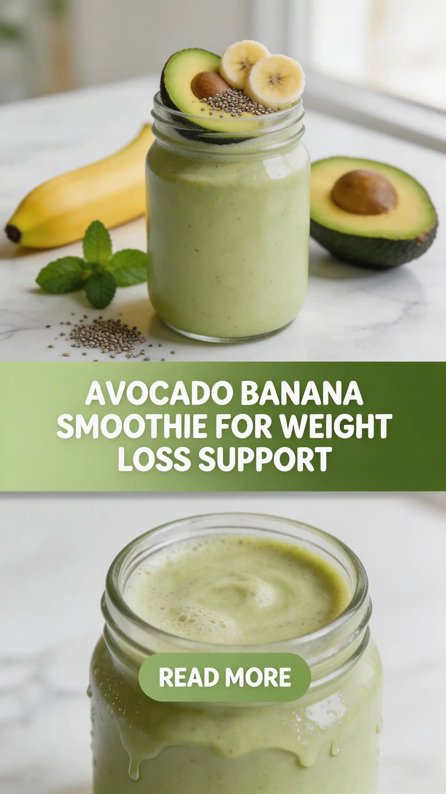 Avocado Banana Smoothie for Weight Loss Support