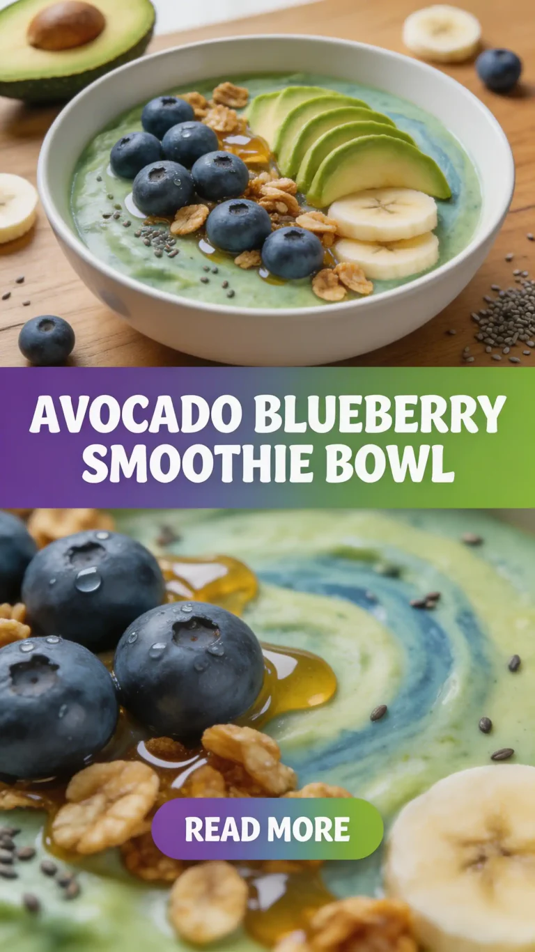 Avocado Blueberry Smoothie Bowl