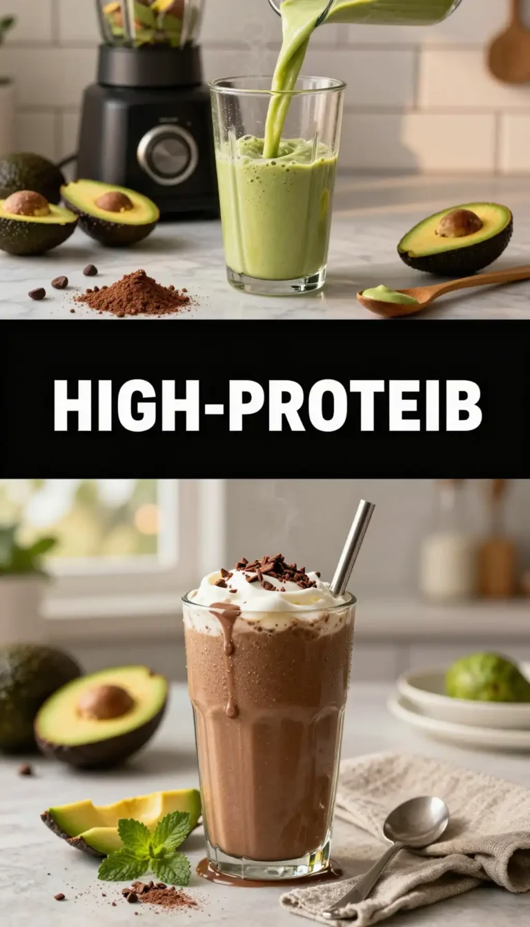 Avocado Chocolate Protein Smoothie for Keto