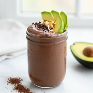 Keto Chocolate Avocado Protein Smoothie for Quick Breakfast