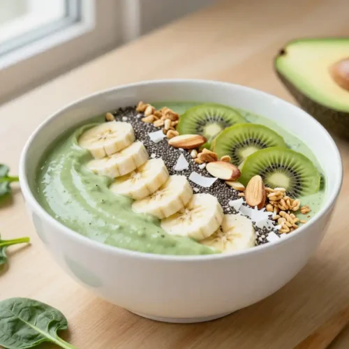 Creamy Avocado Green Smoothie Bowl Recipe