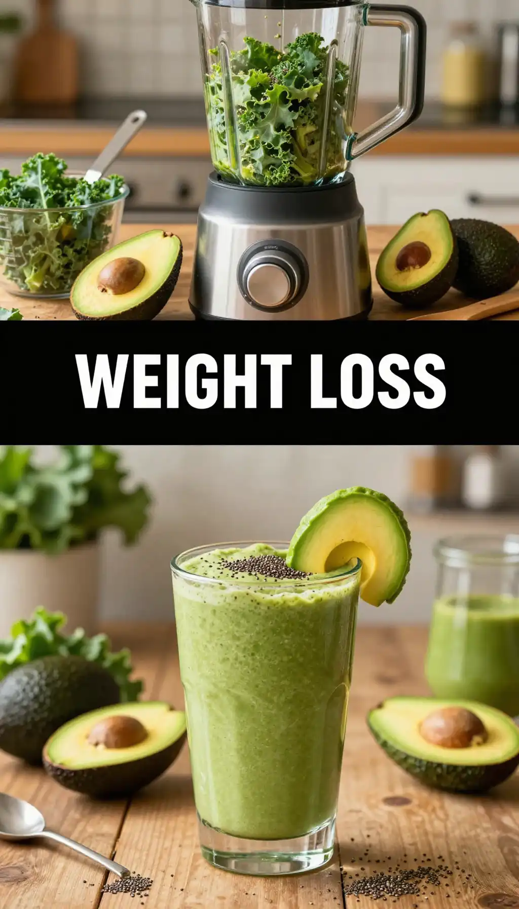 Avocado Kale Smoothie for Weight Loss Support