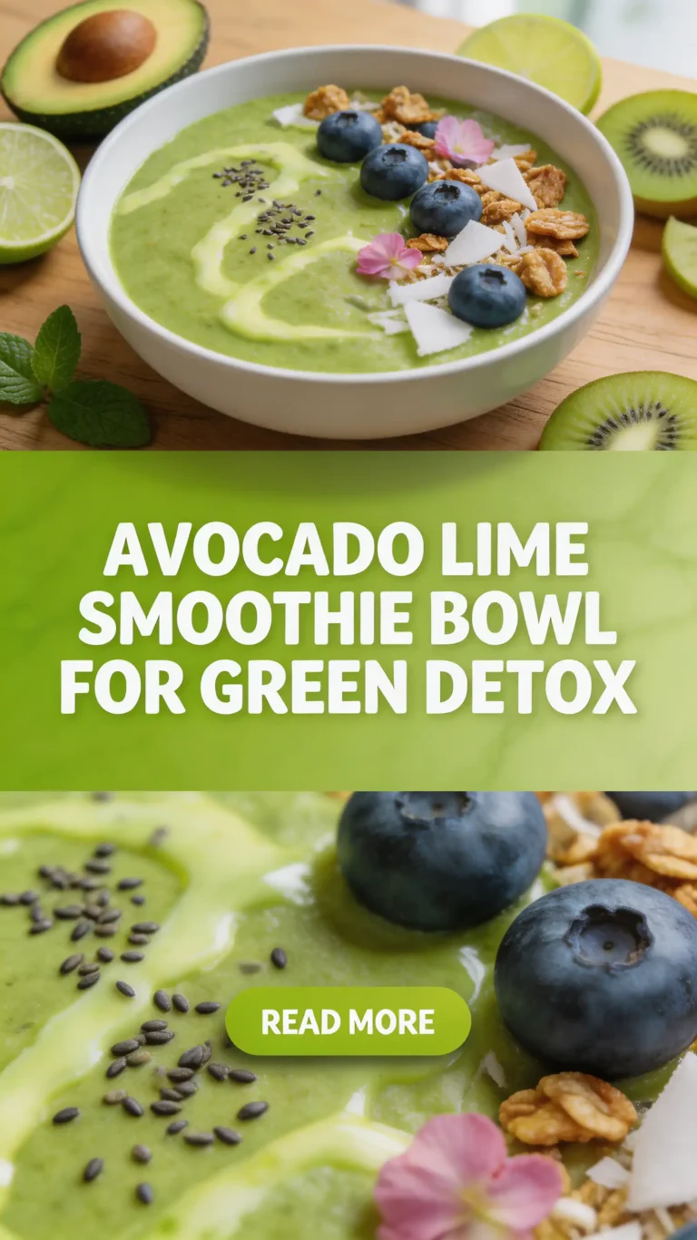 Avocado Lime Smoothie Bowl for Green Detox