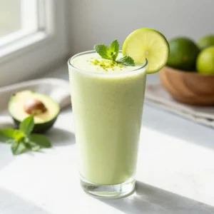 Avocado Lime Smoothie: Glowing Skin & Healthy Fats
