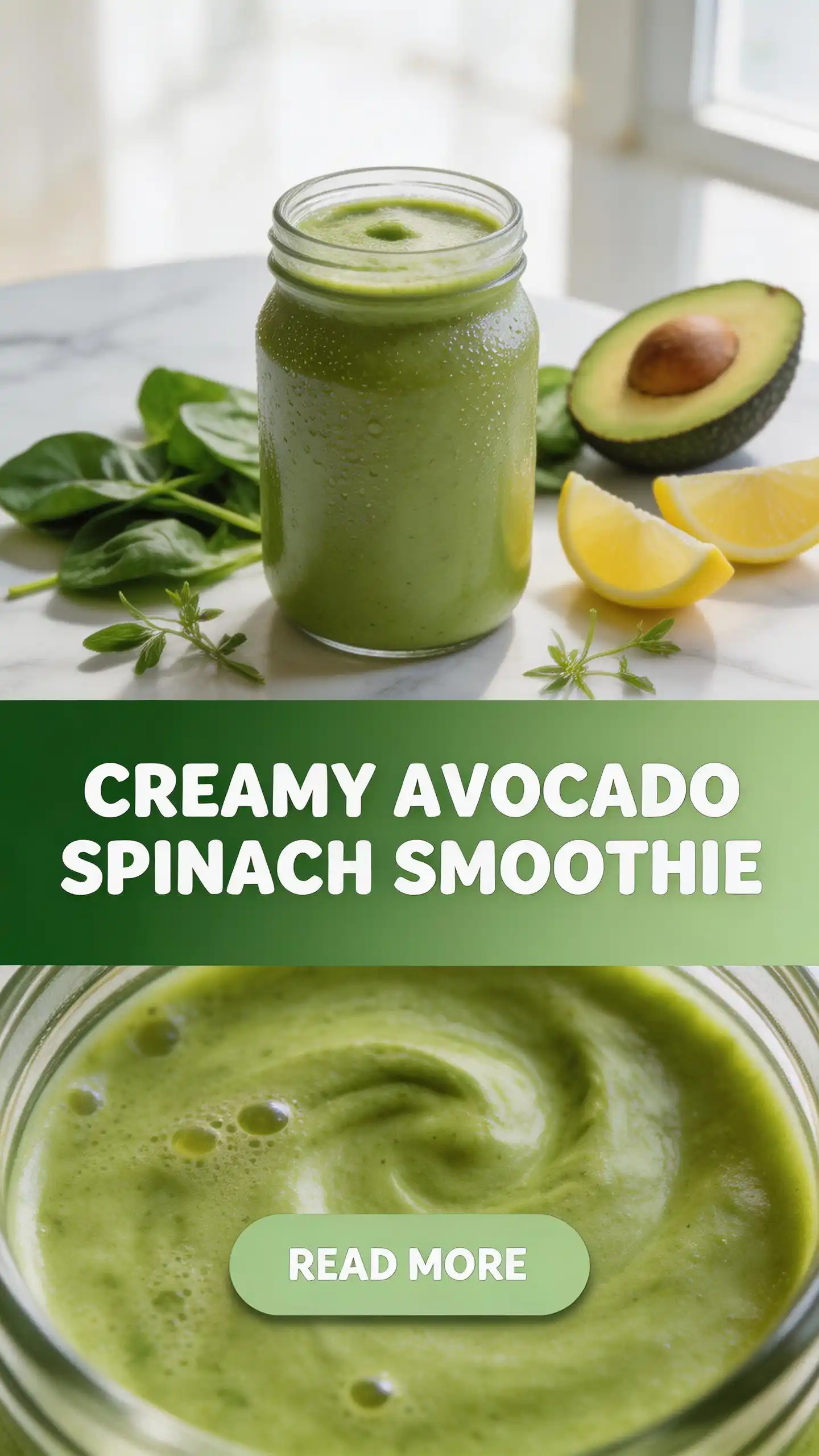 Avocado Spinach Smoothie for Green Cream