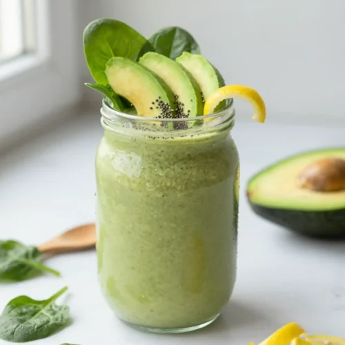 Creamy Avocado Spinach Smoothie Recipe for Breakfast