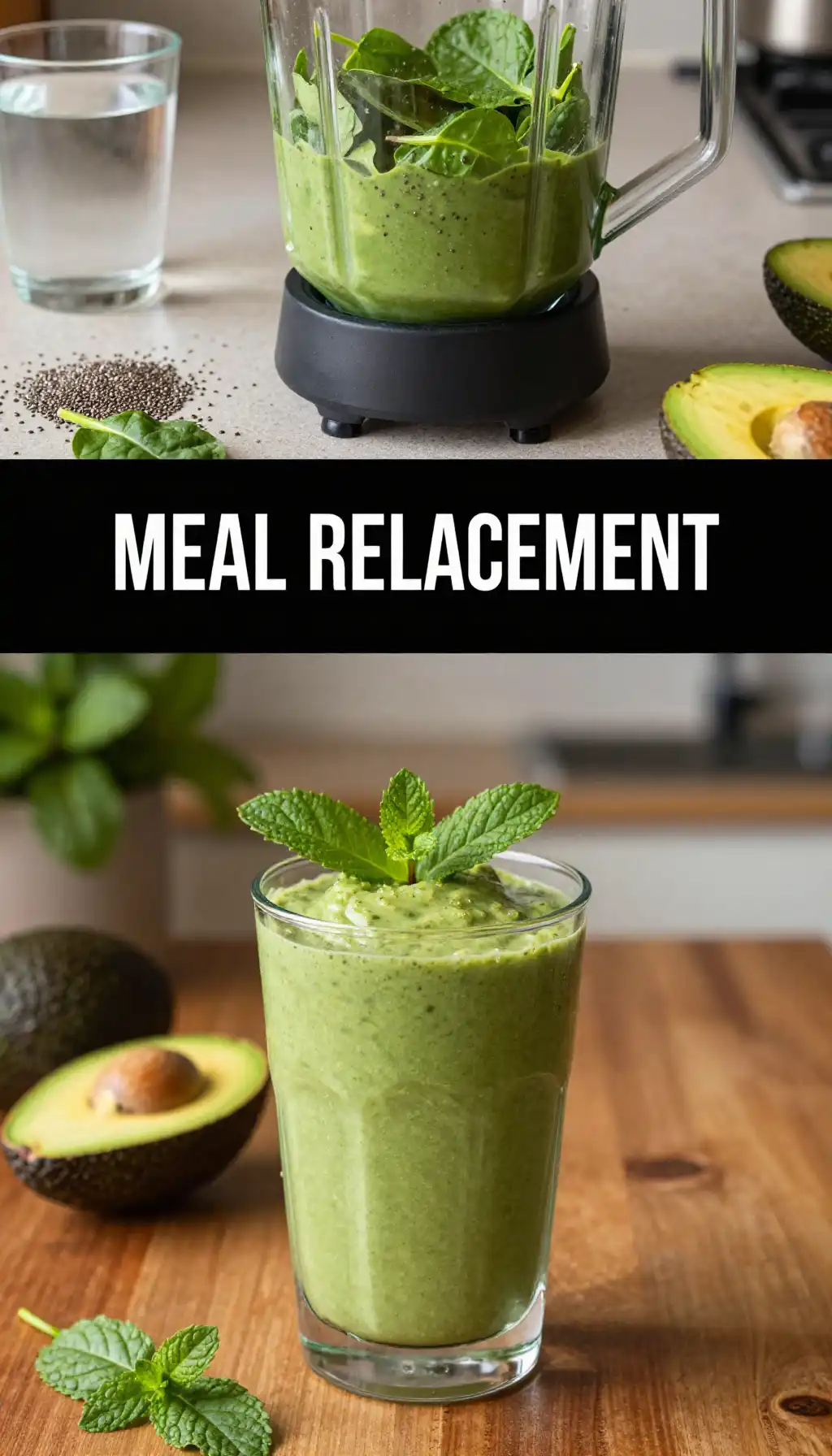 Creamy Avocado Spinach Smoothie with Healthy Fats pinterest pin