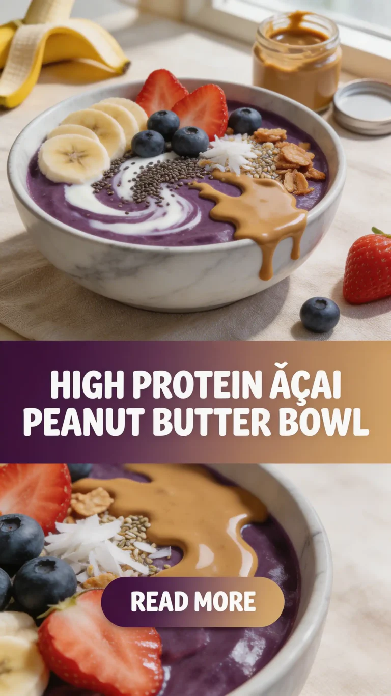 Açaí Peanut Butter Bowl for Protein Breakfast