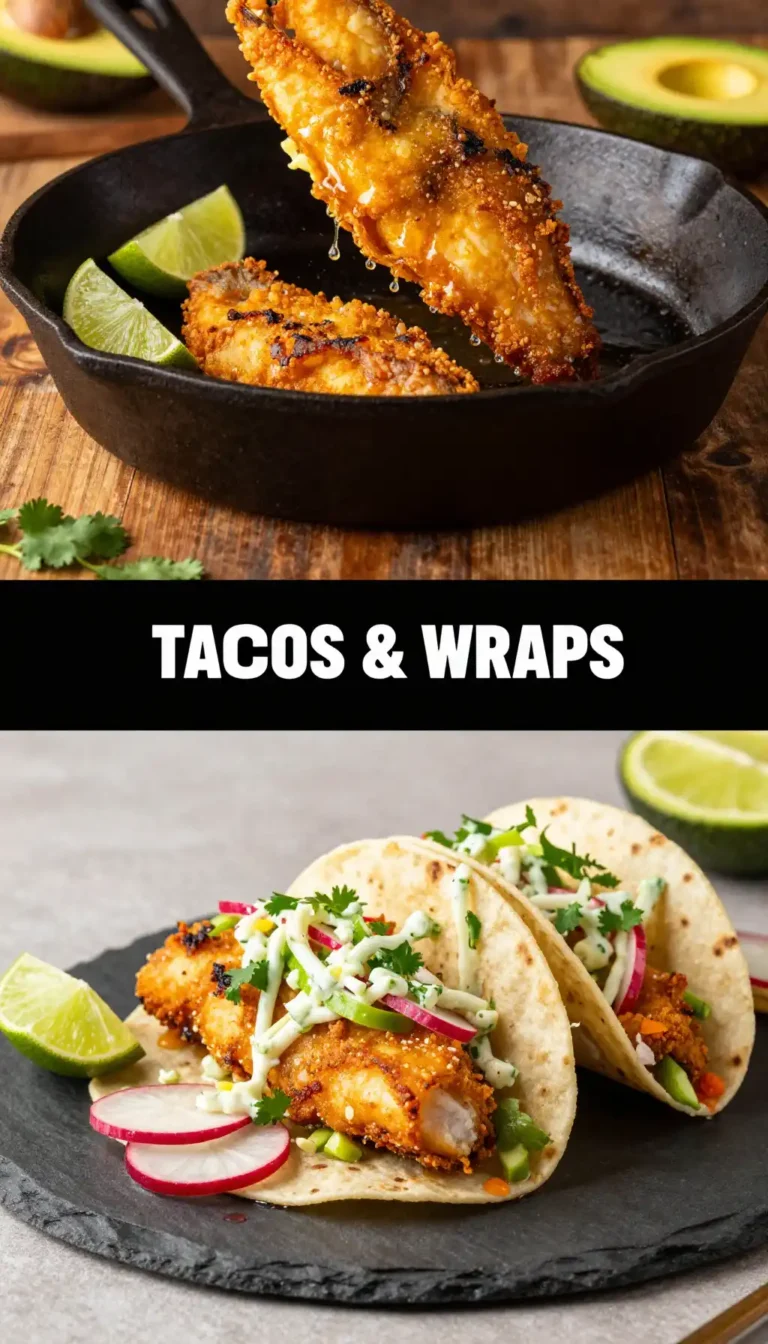 Baja Fish Tacos with Creamy Lime Slaw