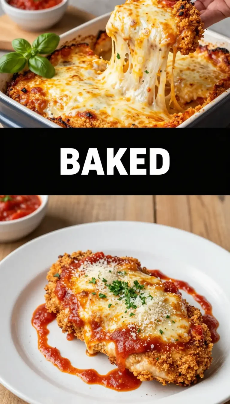 Baked Chicken Parmesan with Marinara and Mozzarella