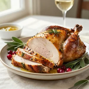 Juicy Herb Butter Baked Turkey Breast Recipe