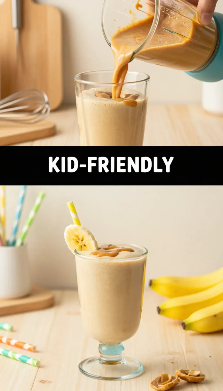 Banana Peanut Butter Smoothie for Kids After School