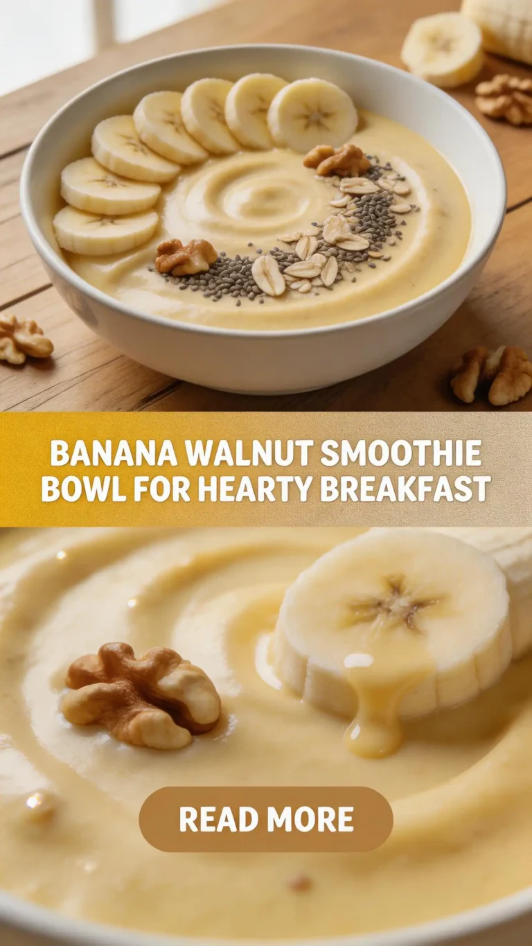 Banana Walnut Smoothie Bowl for Hearty Breakfast