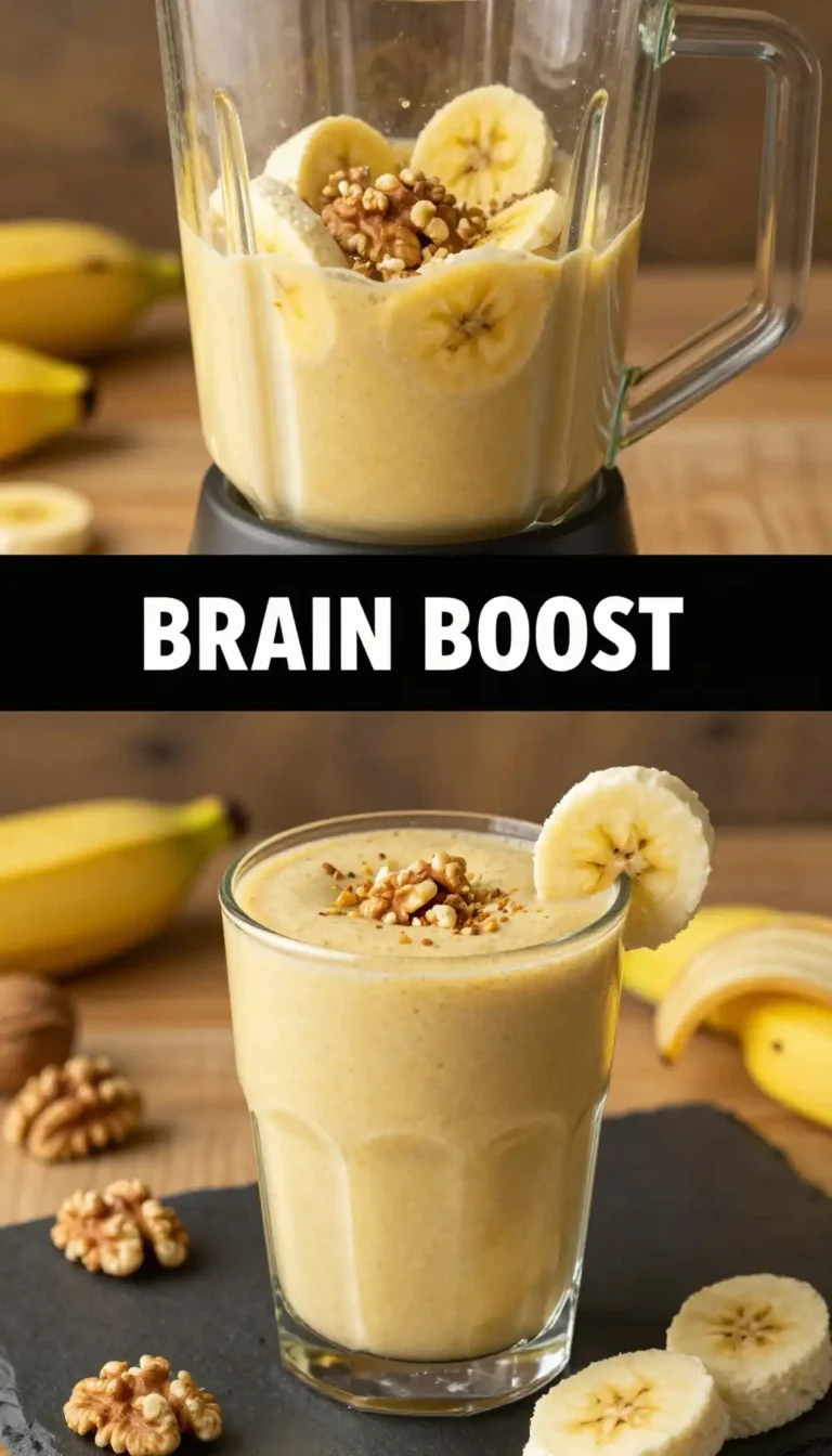 Banana Walnut Smoothie for Brain Power
