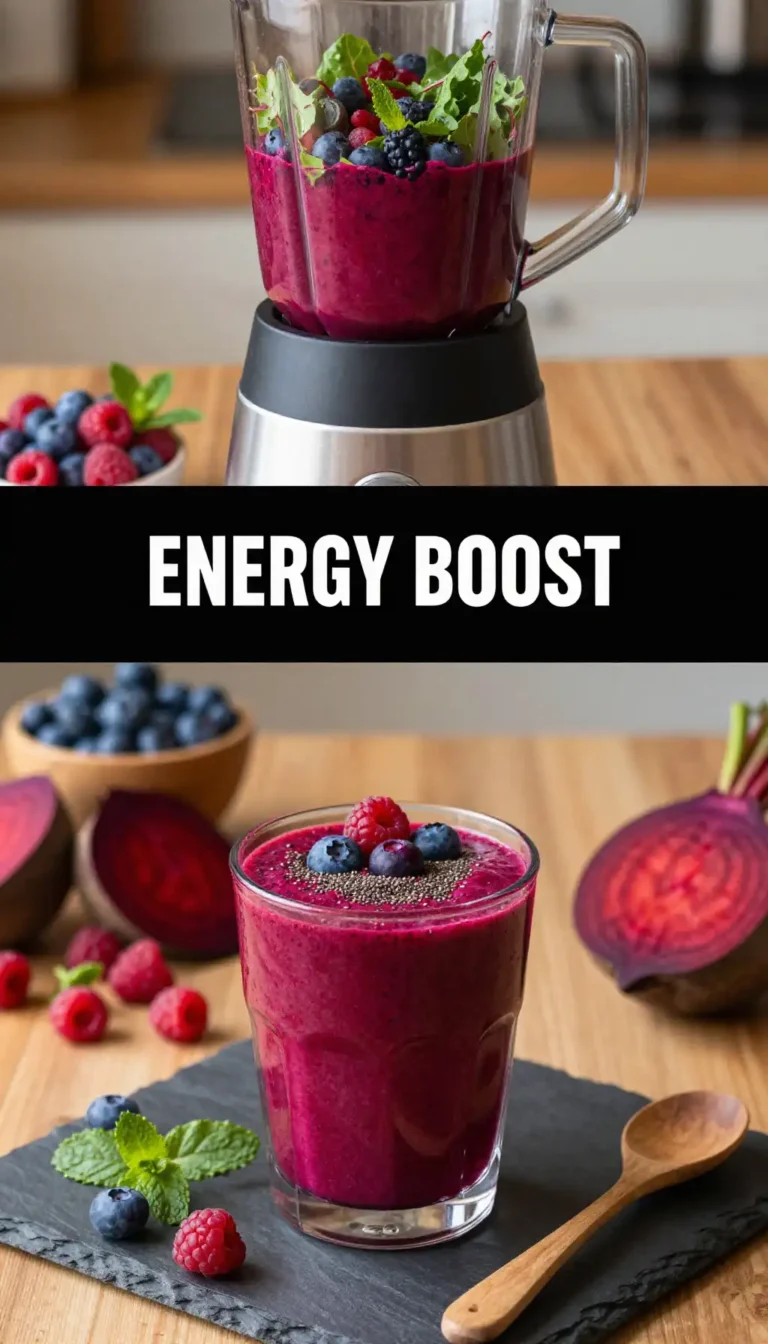 Beet Berry Smoothie for Natural Energy