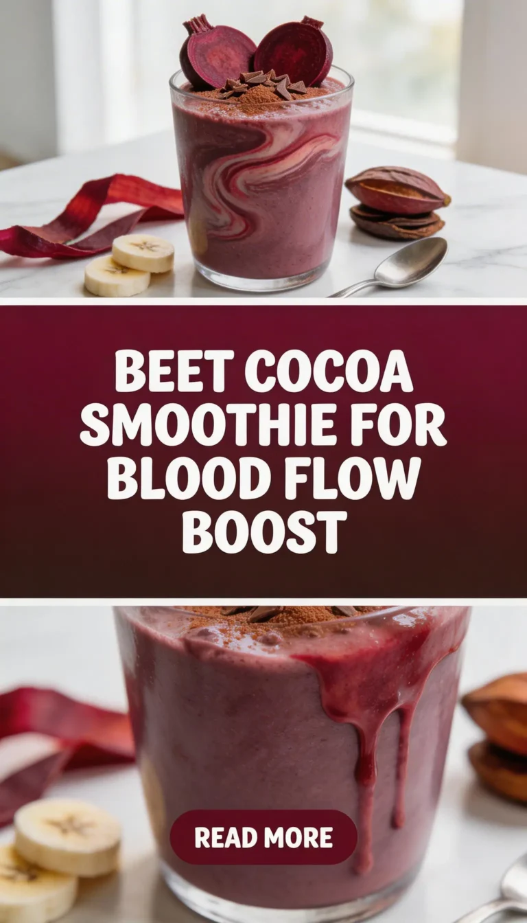 Beet Cocoa Smoothie for Blood Flow Boost