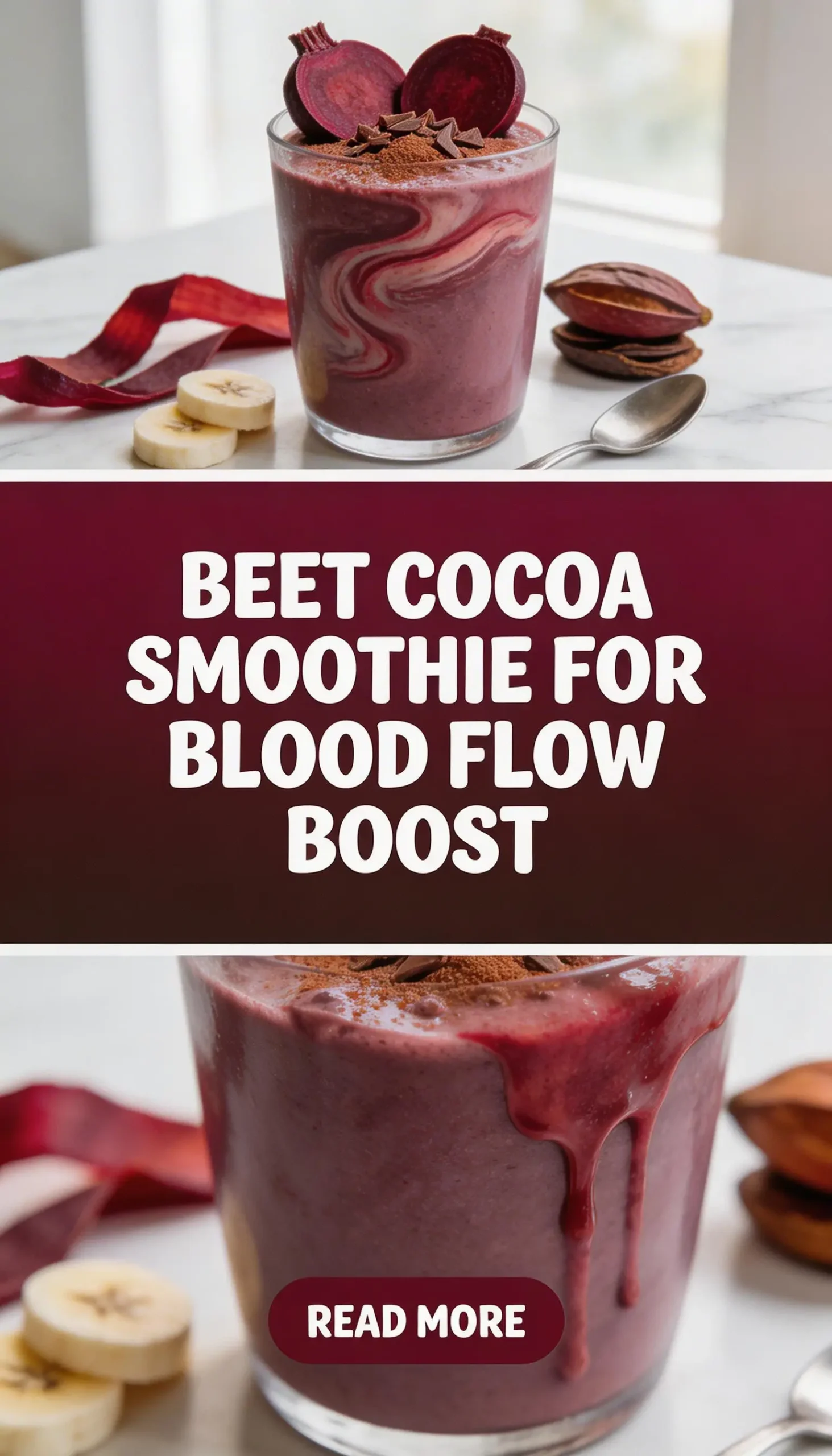 Beet Cocoa Smoothie for Blood Flow Boost