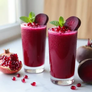 Beet Pomegranate Smoothie for Blood Flow | Boost Circulation