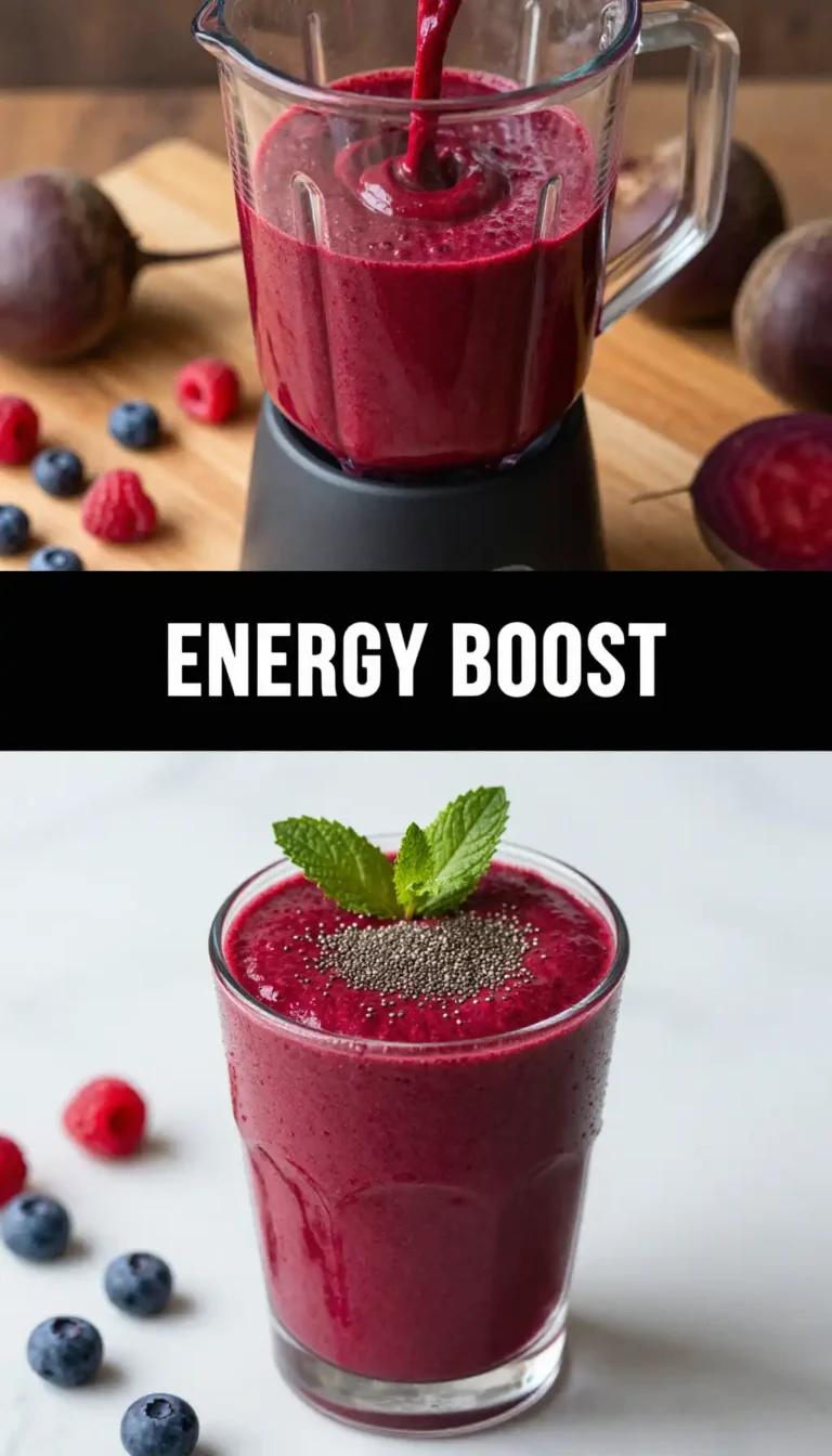 Beetroot Berry Smoothie for Blood Flow and Energy
