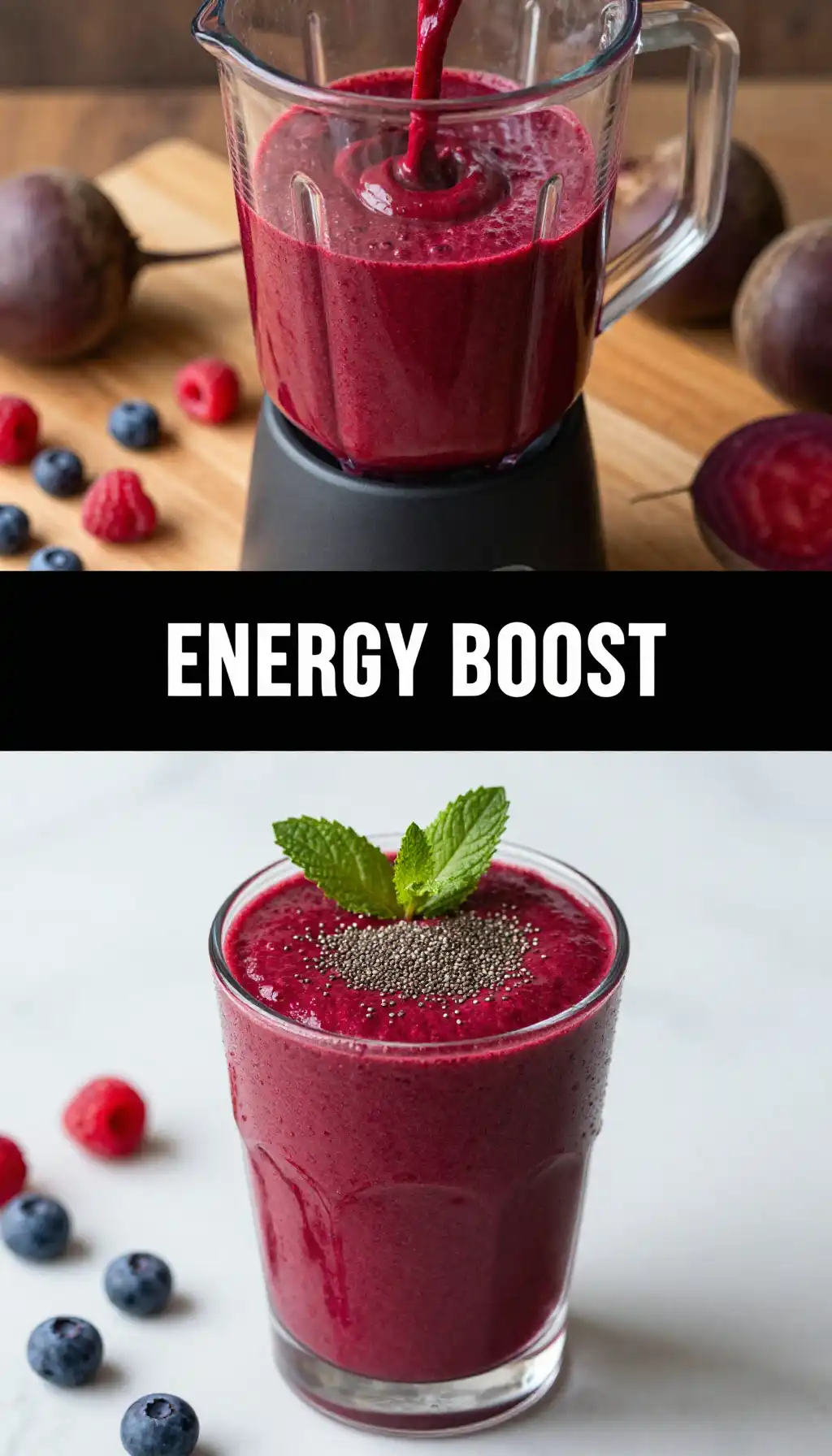 Beetroot Berry Smoothie for Blood Flow and Energy