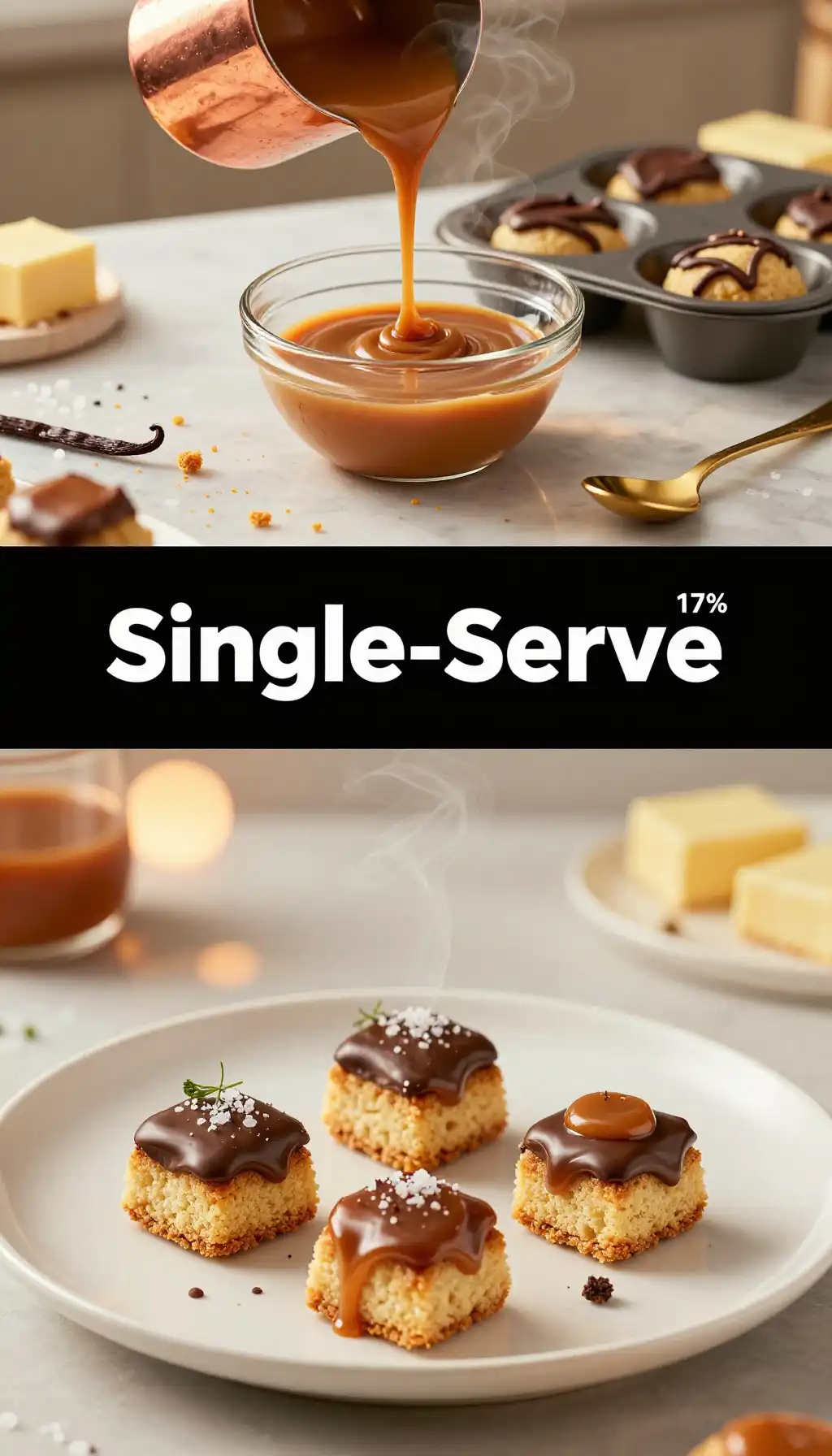 Bite-Sized Caramel Shortbread pinterest pin