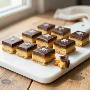Easy No-Bake Caramel Shortbread Bites Recipe