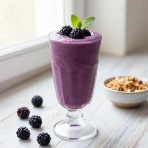 Healthy Blackberry Vanilla Smoothie for Antioxidants
